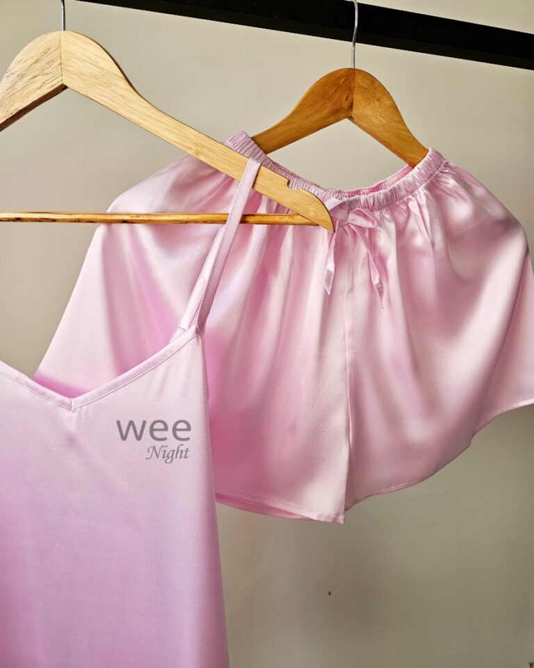 تاپ و شلوارک کلاسیک صورتی پاستلی