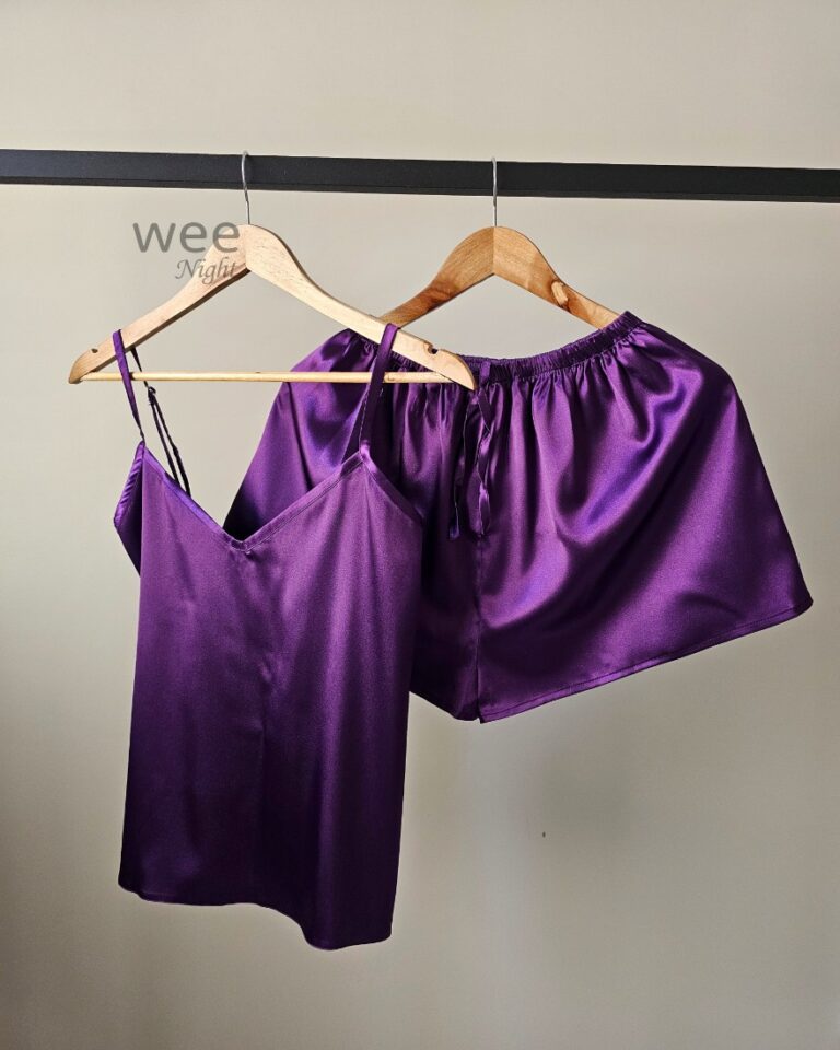 تاپ و شلوارک کلاسیک بنفش