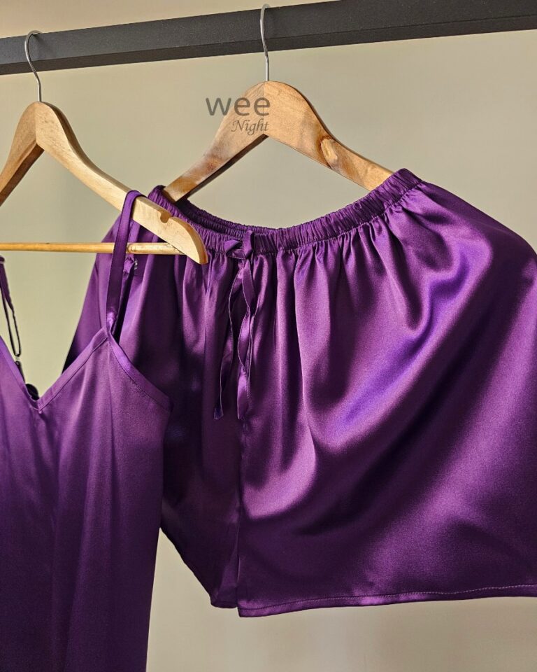 تاپ و شلوارک کلاسیک بنفش