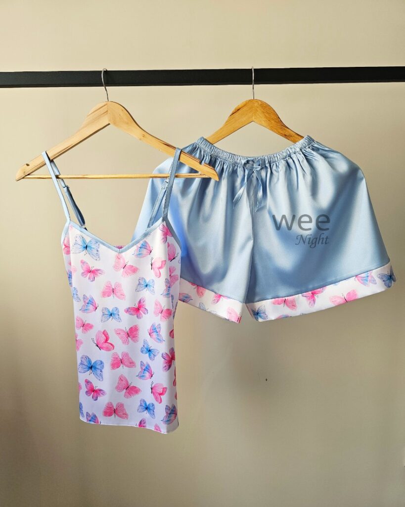 تاپ و شلوارک پروانه آبرنگی